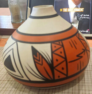 Handcrafted Southwest Polychrome Ceramic Vase